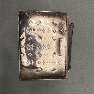 Michael Kors Shiny Floral Embossed Clutch